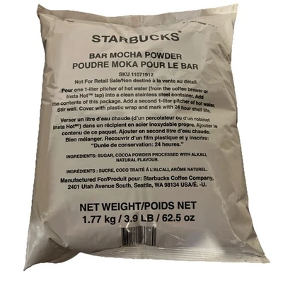 星巴克摩卡粉 3.9 磅 (1.77 克) 密封包装 BB 09/26! — 第 1/2 张图片