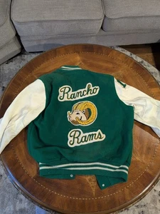 Vintage Rancho Rams Letterman Jacket 1979 Las Vegas Restaurant Decor Man Cave... - Picture 1 of 5