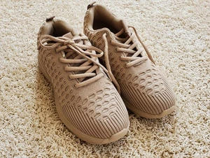 Leichte Mesh Sneaker - Low Top - zum Schnüren - Taupe - Gr. 38 - Bild 1 von 8