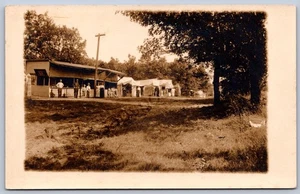 K38/ Interesante Postal RPPC c1910 Carpas Street Fair Games People 335 - Imagen 1 de 4