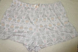 NANETTE LEPORE MELON PINK GRAY sleep shorts slippery poly sz M - Picture 1 of 6