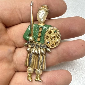 VINTAGE ESTABELL?? STERLING SILVER?? ORIENTAL COLOR RHINESTONE Figure? READ!! - Picture 1 of 7