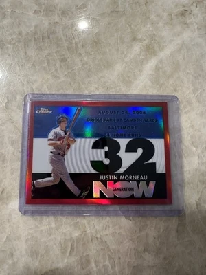 Карта 2007 Topps Chrome Generation Now Red Refractors #GN214 Justin Morneau /99 - Изображение 1 из 4