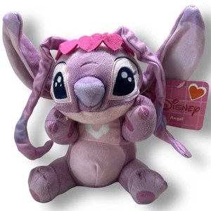 Disney Angel with Hearts Headband 8" Valentine's Day Plush Lilo & Stitch NEW NWT - Picture 1 of 11