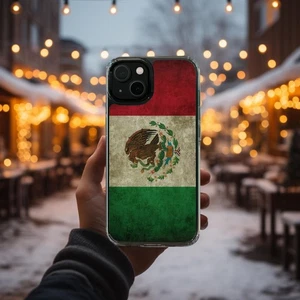 MEXICAN FLAG IPHONE 12 13 14 15 16 PRO PLUS PHONE CASE, 2 IN 1 - Picture 1 of 3