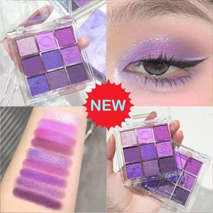 9 Colors Purple Eyeshadow Palette - Purple Theme High Pigmented H OT - Picture 1 of 10