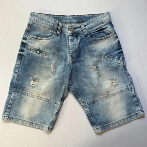 ROY ROGERS Milano Denim Shorts Mens 31 Blue Jean Italian Button Fly Designer - Picture 1 of 13