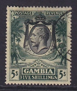 Gambia. 1922. SG 141, 5/- green/yellow. Very fine used. Cat £90. - Picture 1 of 2