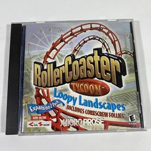 Vintage PC Game Roller Coaster Tycoon Loopy Landscapes Expansion Microprose - Picture 1 of 4