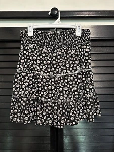 Girls SO Black Floral Ruffle Skort / Skirt - XL 14/16 - Picture 1 of 9