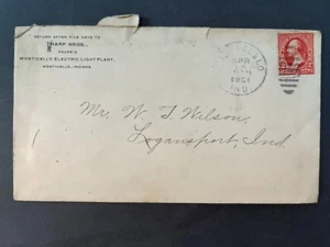 1901 Monticello Electric Light Plant Montecillo Indiana To Logansport Cover - Picture 1 of 2
