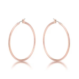 45mm Rose Gold Plated Hoop Earrings - Picture 1 of 3