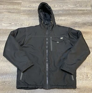 Caterpillar Mens CAT Workwear Winter Full-Zip Coat Jacket Black Large - Picture 1 of 9