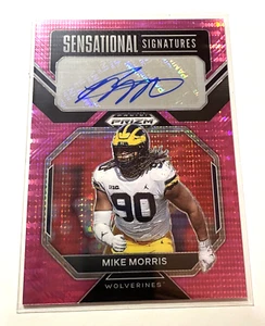 Seahawks Mike Morris 2023 Panini Prizm Draft Neon Pink Pulsar Auto RC #09/15 - Picture 1 of 2