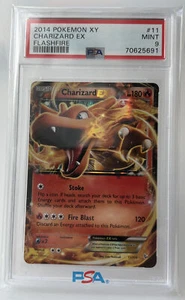 2014 Pokemon XY Flashfire Charizard EX 11/106 Ultra Rare Holo PSA Graded Mint 9 - Picture 1 of 2