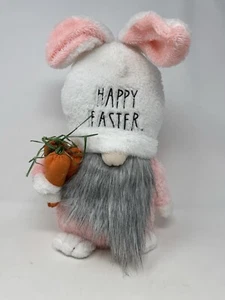 RAE DUNN HAPPY EASTER BUNNY EARS PLUSH GNOME CARROTS 16 inch New Bearded - Picture 1 of 10