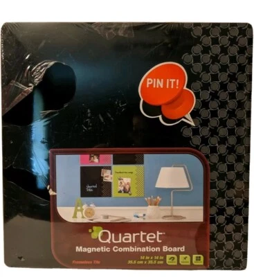Quartet Magnetic Combination Board Frameless Tile Set Of 2  - Image 1 of 3