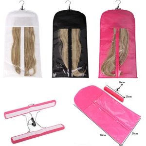 Storage Bag Holder Wigs Protector Wooden Hair Extension Hanger Anti-slip Strip - Picture 1 of 14