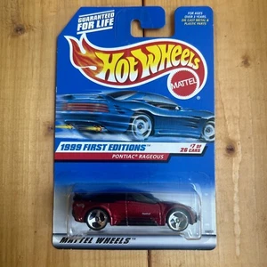 1999 Hot Wheels #675 First Editions 7/26 PONTIAC RAGEOUS Red w/Tinted Roof NEW - Picture 1 of 4