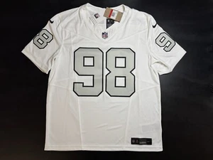 Camiseta deportiva grande Maxx Crosby #98 Vapor FUSE color Rush White Raiders auténtica - Imagen 1 de 10