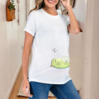 Pregancy Maternity Womens Printed T Shirt Tee Ladies Casual Loose Summer Blouse