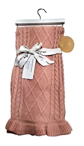 Cupcakes and Cashmere Baby Blanket Knit Cable Diamonds 40” x 30” Rose Pink NWT - Picture 1 of 8