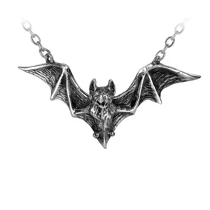 Alchemy Gothic P597 Om Strygia Pendant Necklace Vampire Flying Bat Balkan Wing - Picture 1 of 3