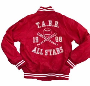 Chaqueta de Béisbol Torrance TABB Vintage Años 80 Juvenil Rojo Cortavientos Grande 14-16 - Imagen 1 de 5