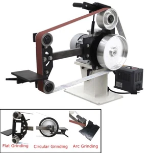 71" Industrial Belt Sander Grinder Knife Polishing Machine 3 Sets Grinding Wheel - Picture 1 of 23