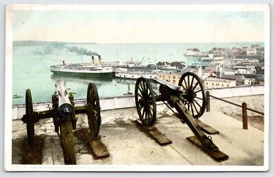 Postcard Looking Down From The Old Fort, Mackinac Island Michigan Posted 1908 - Image 1 of 2