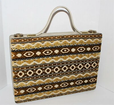 VTG PRINCESS GRACE CASE TAPESTRY CARPET BAG Brief Case Computer Laptop Notebook  - Image 1 of 4