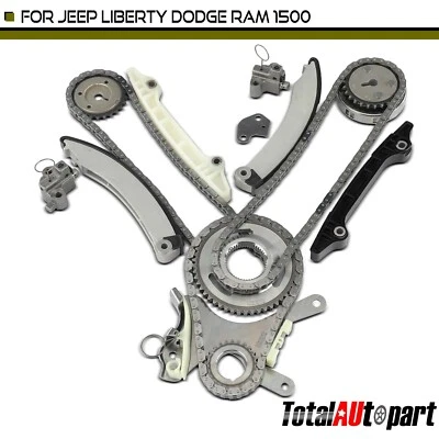 Kit de cadena de distribución nuevo de 14 piezas para Dodge Ram 1500 Jeep Liberty 2002-2003 3,7 L SOHC Foto 1 de 4