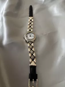 Brighton Watch Women 17mm Silver Tone Leather Band - Picture 1 of 11
