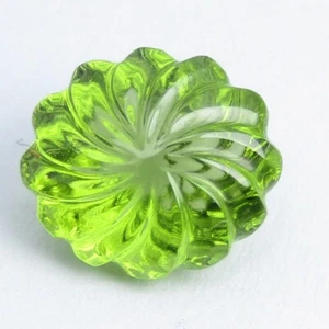 3.45Cts Tremendous Natural Peridot Carving Flower Shape Collection Gemstone - Picture 1 of 8
