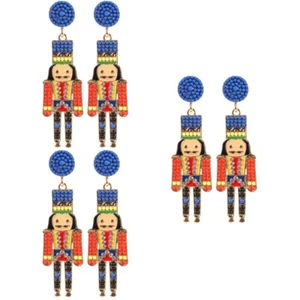 3 Paare Ohrstöben Nussknacker Ohrringe ästhetische Ohrringe Stift Ohrringe - Bild 1 von 12