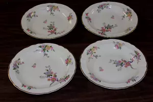 4 cuencos de sopa Bernardaud Limoges Francia Bengalí grandes borde plano borde dorado 9 1/4" - Imagen 1 de 3