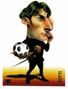 FUSSBALLSPIELER PANINI 1997-1998 FIGUR NR. 413 KARIKATUR FRANCESCO TOTTI (ROM) - Bild 1 von 2