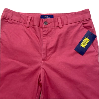 NWT $45 Polo Ralph Lauren Big Boys Red 100% Cotton Chino Pants Size 14 - Image 1 of 4