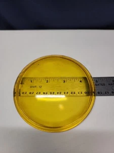 Antike gelbe Eisenbahnlaterne Ersatzglas - Bild 1 von 4
