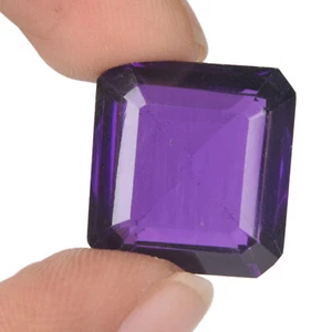 Grande pietra preziosa sfusa ametista viola taglio quadrato sfaccettato 105 ct per avvolgimento filo - Foto 1 di 4