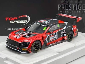 Top Speed 2018 Bentley Continental GT3 Champion Blancpain GT Asia #5 1:18 - New - Picture 1 of 13