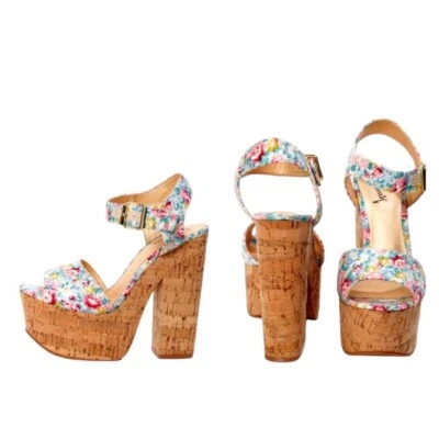 Luichiny Vic Toria Zapatos Plataforma Floral Como Nuevos - Retro Chic - Talla 6 Foto 1 de 4