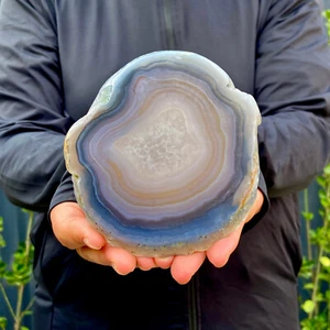 262G  Natural agate Agate Geode Slab/Slice quartz crystal mineral specimen Reiki - Picture 1 of 12