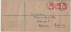 Stamps Northern Rhodesia 3 x 2d KGV1 on 1941 cover sent Melbourne Cricket Club