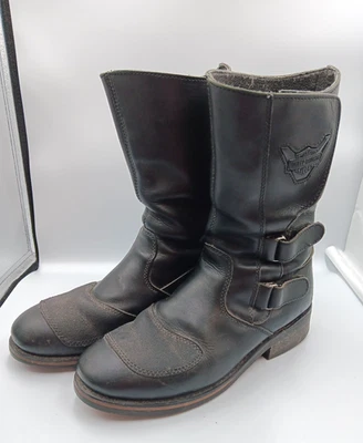 Harley Davidson Cody Mens Sz 11.5 European Style Black Leather Biker Boots 95150 - Image 1 of 4