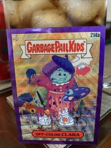 2023 Topps /250 Garbage Pail Kids Chrome Purple Refractor  Off-Color Clara 214a - Picture 1 of 8