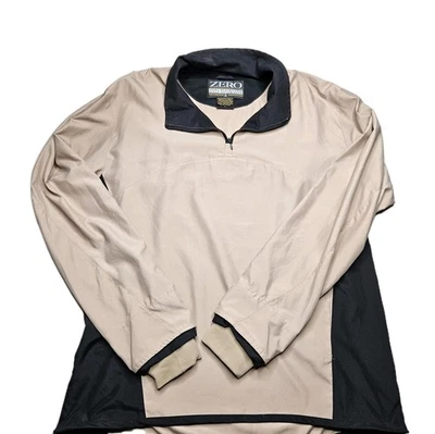 Chaqueta ligera con cremallera Zero Restriction ZR Golf Outerwear bronceada y negra para hombre L  Foto 1 de 4