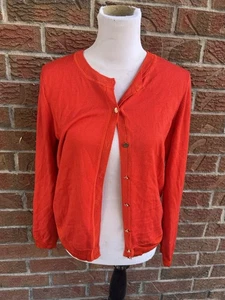 St. John Women's Wool Blend Button-Down Sweater RED Small - Picture 1 of 5