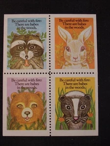1973 Smokey Bear Poster Stamps SBr. 65-68 - Picture 1 of 1