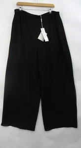 Gina Bacconi Black Trousers UK 22 Wide Leg Evening Chiffon Tags Preloved - Picture 1 of 24